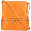 Mondo Italia Kožená kabelka na rameno 573 oranžová Made in Italy Oranžová