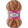 Superwash comfort socks Hnedo zelená 7709