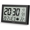 Hama Martinique, digitálne nástenné hodiny, riadené rádiovým signálom, teplomer, čierne 222217