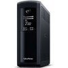 CyberPower Value PRO UPS VP1200ELCD (VP1200ELCD-DE) Výkon: 1200 VA (720 W) / Simulovaný sínusový priebeh / 5x výstup (4x zálohované) / Schuko / RJ45 / LCD panel / USB / / Softvér: PowerPanel® Personal
