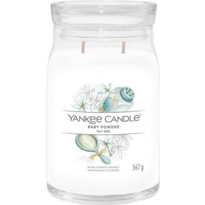 YANKEE CANDLE Baby Powder sviečka 567g / 2 knôty (Signature veľký)