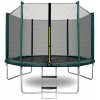 Aga SPORT TOP Trampolína 250 cm Tmavo zelená + ochranná sieť + rebrík