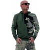 Yakuza mikina pánska s kapucňou RISING SKULL HOB 20095 kombu green