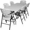 TENTino Záhradný set GARDEN - STÔL 180x76 POL + 6x STOLIČKA