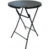 TENTino Okrúhly bistro stolík koktailový 80 cm IVAN BLACK