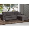 Rohová sedacia súprava Bilbao, tmavo šedá látka, pravý roh, bez rozkladu