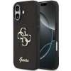 Guess PU Fixed Glitter 4G Metal Logo Zadní Kryt pro iPhone 17 Black GUHCP17SHG4SGK