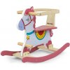 Drevený hojdací koník s operadlom Milly Mally Lucky 12 ružový