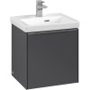 VILLEROY & BOCH Subway 3.0 závesná skrinka pod umývadielko, 1 dvierka, pánty vľavo, 423 x 377,5 x 429 mm, Graphite, C58100VR