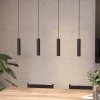 EGLO Závesné LED svietidlo Almudaina, čierne, dĺžka 84 cm, 4 svetlá, - 900906