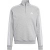 Pánska mikina adidas, 3S FL 1/4 Z Sivá,Biela, XXL