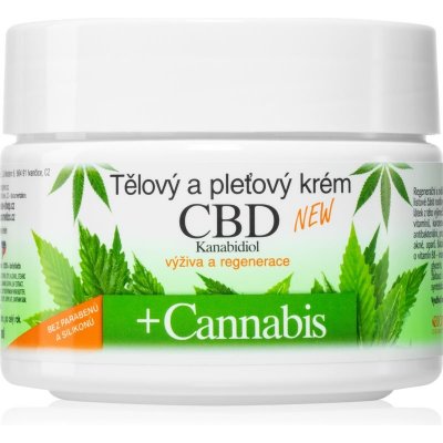 Bione Cosmetics Cannabis CBD výživný krém na tvár a telo s CBD 260 ml