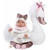 Llorens 84456 NEW BORN - realistická bábika bábätko so zvukmi a mäkkým látkovým telom - 44 cm