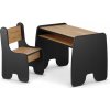 Vulpi Detská stolička so stolíkom Kids Farba: čierna-prírodná