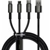 Kábel USB kábel 3v1 - USB-C, Lightning, micro USB 1,5m Baseus Tungsten Gold CAMLTWJ-01 až 3,5A
