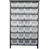 Strend Pro Stojan s plastovými boxami 28 zásobníkov 94 x 30 x 150 cm HL3205