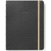 FILOFAX Notebook Moonlight, notes A5 s gumičkou, linajkový, 148x210mm, 56 listov, čierny s bodkami