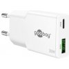 Síťový GaN adaptér USB-C + USB-A (30W)
