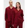 GAP Flanelová pyžamová košeľa Unisex Červená XL