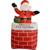 Nafukovací Mikuláš v komíne vianočná dekorácia s LED osvetlením 150 cm