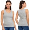 TANK-TOP DÁMSKA BAVLNA BEZ VZORU MORAJ ŠEDÁ