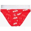 Dámské kalhotky 000QD3789E - W5H - Červená, bílá - Calvin Klein červená S