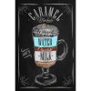 Ceduľa Caramel Macchiato 30cm x 20cm Plechová tabuľa