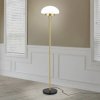 Orion Stojacia lampa Sparta, čierna/mosadz, sklo, mramor, 148 cm - Stl 12-1191/1 MS-schwarz