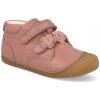 Bundgaard Detské členkové topánky barefoot Petit Flower Blush ružové