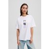 KARL LAGERFELD JEANS KLJ RELAX REPEATED KARL TEE WHITE