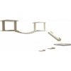 Škrabadlo pre mačky Cat play Area Top XL, súprava nástenných poschodí, biela, 7 ks