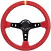 Športový volant WRC Rally II červený 350 mm