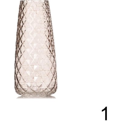 Váza sklo 10x21cm hnedá 227812H - Váza
