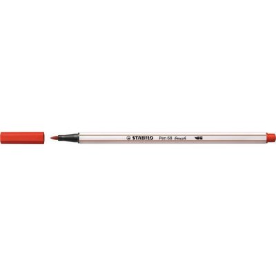 Vláknová fixka, STABILO "Pen 68 brush", červená