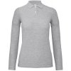B&C dámska polokošeľa s dlhým rukávom PWI13 Heather Grey