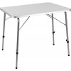 Casaria 101446 Záhradný stôl strieborný, hliník, 80x60x50/69cm sklápací