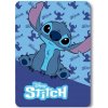 Detská deka Lilo a Stitch Sticz 100x140 cm modrá fleecová do škôlky teplá