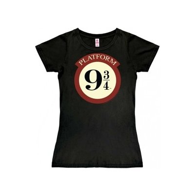 Dámské tričko Harry Potter: Nástupiště 9 3/4 - Platform 9 3/4 (S) černá bavlna