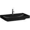 LAUFEN Meda závesné umývadlo s otvorom, s prepadom, 800 x 460 mm, matná čierna, H8161177161041