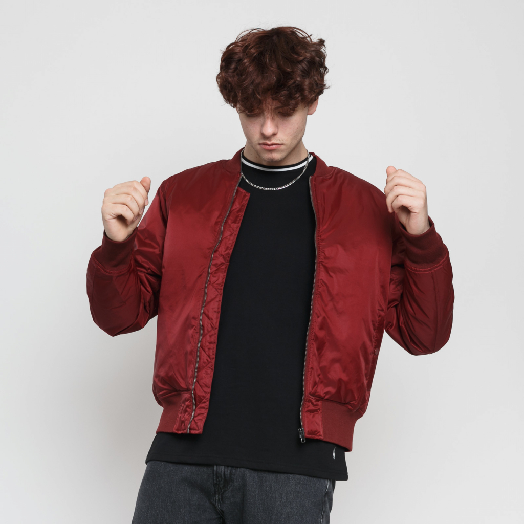 Urban Classics Basic bomber jacket Burgundy