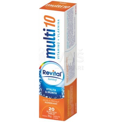 Revital multi 10 vitamínov pomaranč 20 šumivých tabliet