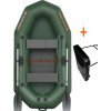 Čln Kolibri K-270 T profi, zelený, lamelová podlaha + držiak motora (Čln Kolibri K-270 T profi, zelený, lamelová podlaha + držiak motora)