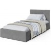 Wilsondo Čalúnená jednolôžková posteľ s úložným priestorom Ingrit 90x200 - sivá