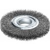 Lessmann 365143 | Rotačná kefa, oceľový drôt zvlnený stolová brúska 200x35-38 / 0,20 oceľ