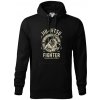 Jiu Jitsu logo guľaté - Mikina pánska Cape s kapucňou - 4XL ( Čierna )