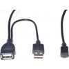 PremiumCord KUR-21 micro USB 2.0, USB A F + USB A M - Micro USB M, OTG, 1m