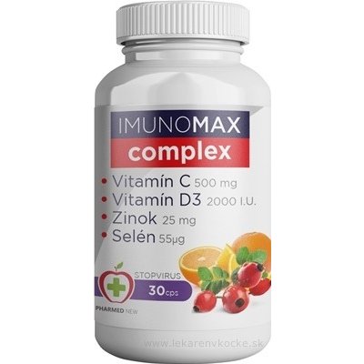 IMUNOMAX complex (C+D3+Zinok+Selén) - Pharmed New cps 1x30 ks