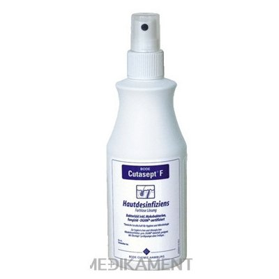 BODE Cutasept F Spray bezfarebný alkoholový dezinfekčný prostriedok na kožu 250 ml