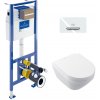 Villeroy & Boch - Inštalačný systém ViConnect s WC tlačidlom a závesným WC 370x530 mm s WC sedátkom, SoftClose, Twistflush[e³]