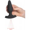 Booty Sparks Laser Heart Medium Anal Plug with Remote Control Black